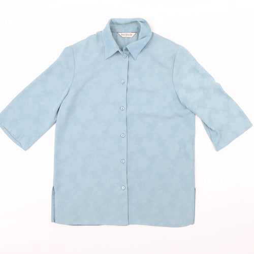 Bonmarché Womens Blue   Basic Button-Up Size 12