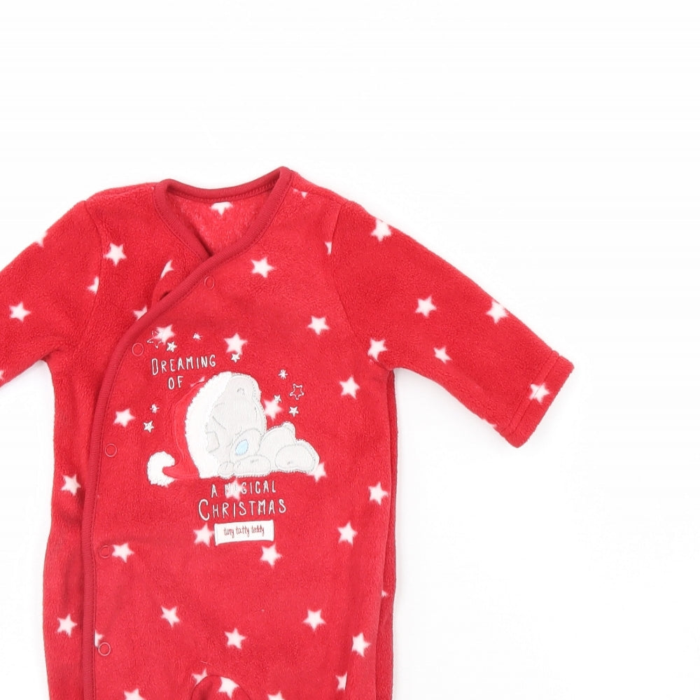 George Baby Red Polka Dot  Babygrow One-Piece Size 0-3 Months  - Me To You