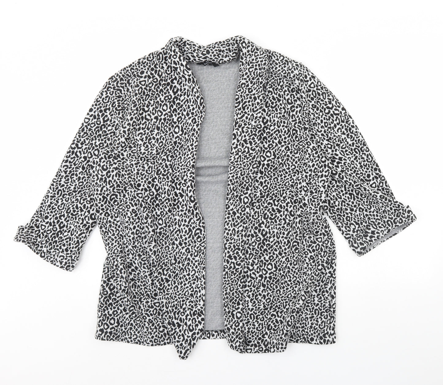 George Womens White Animal Print  Jacket  Size 18