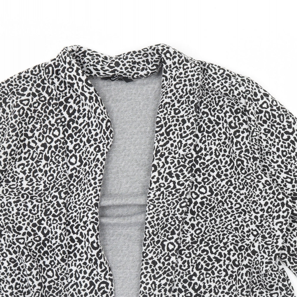 George Womens White Animal Print  Jacket  Size 18