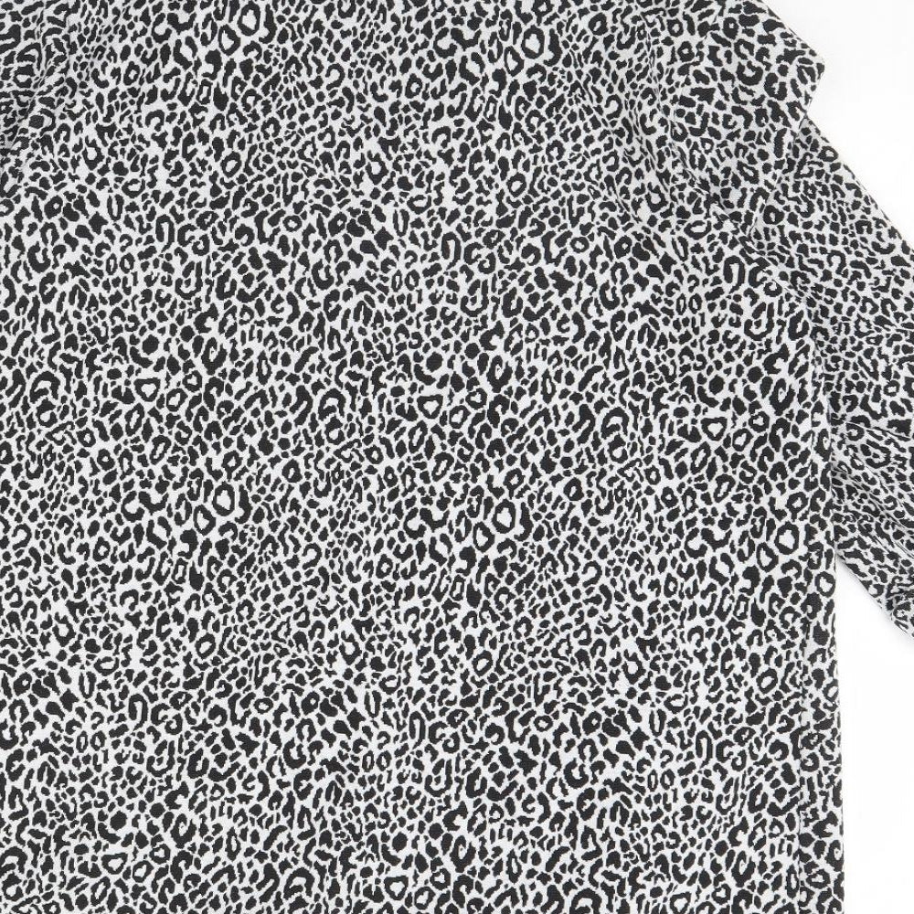 George Womens White Animal Print  Jacket  Size 18