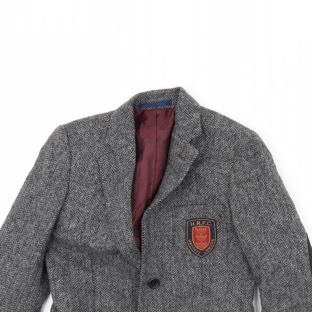 Hackett London Boys Grey   Jacket Blazer Size 9 Years