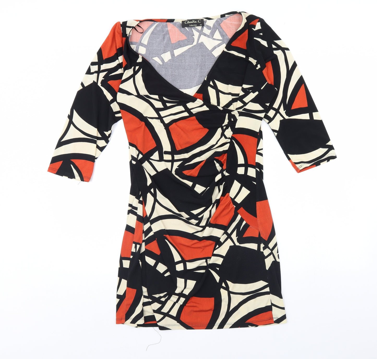 Claudia C Womens Black Geometric  Mini  Size 12