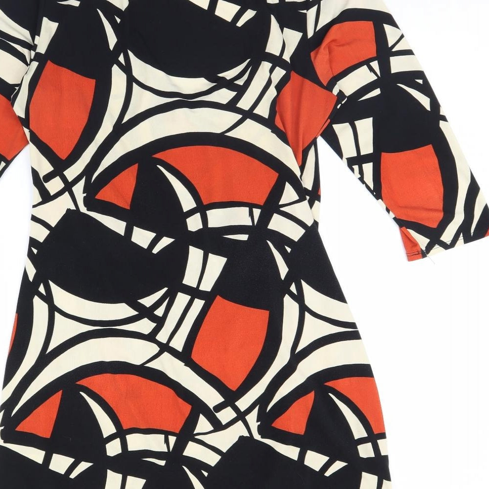 Claudia C Womens Black Geometric  Mini  Size 12