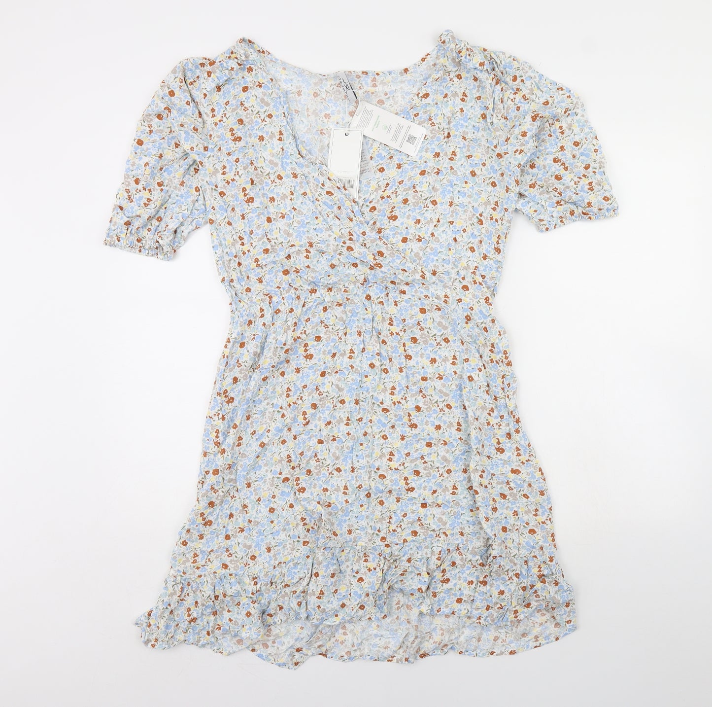 Sublevel Womens Blue Floral  Mini  Size L