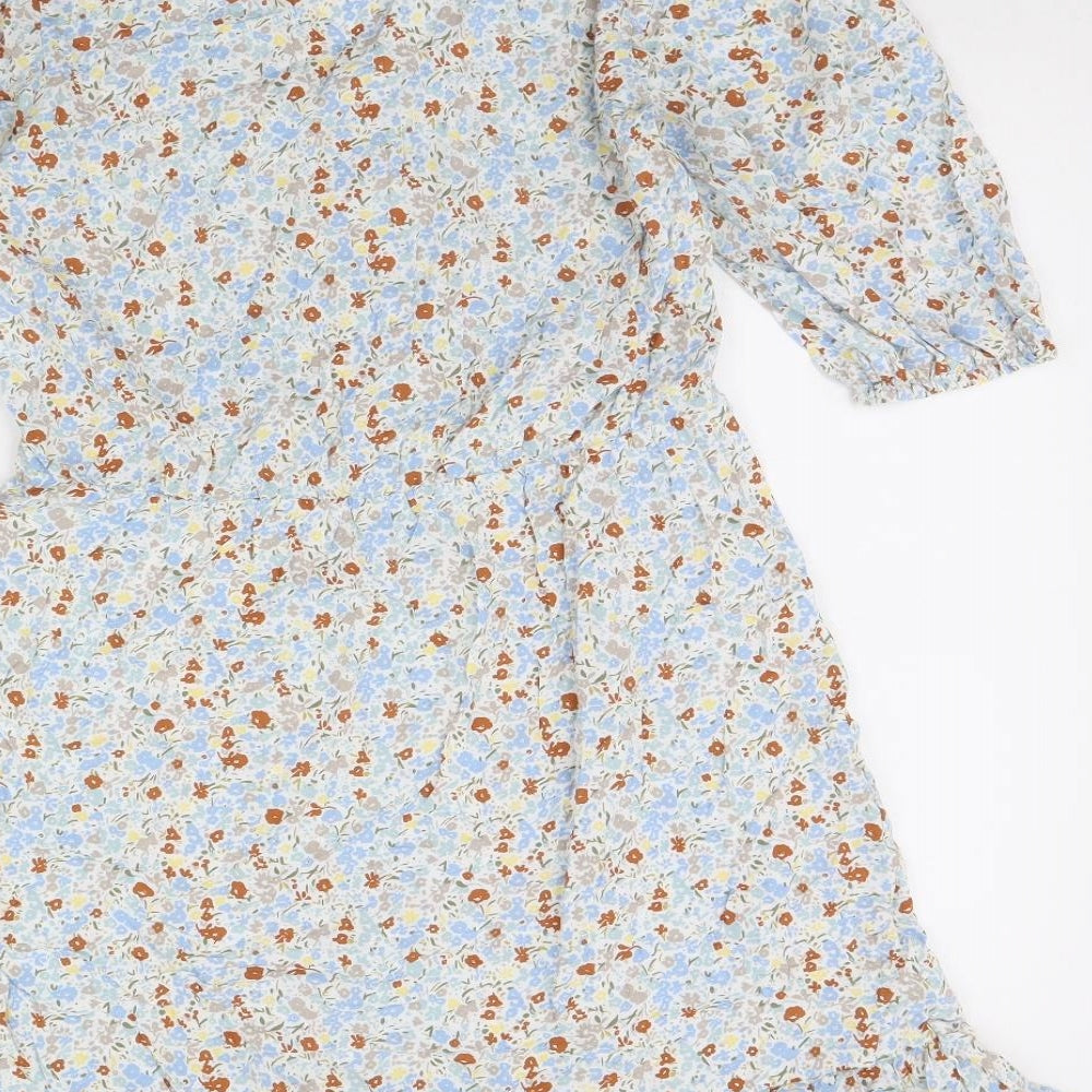 Sublevel Womens Blue Floral  Mini  Size L
