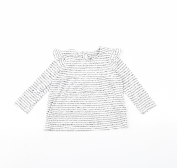Primark Baby Grey Striped Basic Blouse Size 18-24 Months