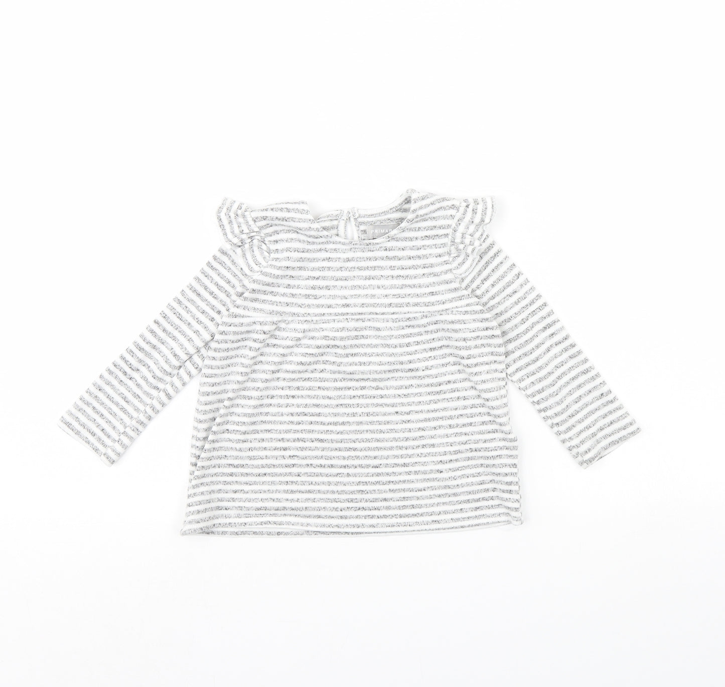 Primark Baby Grey Striped  Basic Blouse Size 18-24 Months