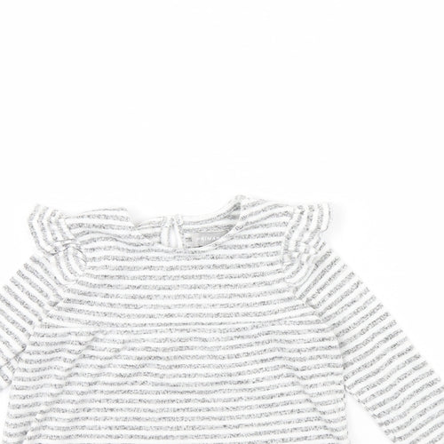 Primark Baby Grey Striped  Basic Blouse Size 18-24 Months
