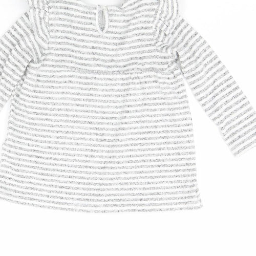 Primark Baby Grey Striped  Basic Blouse Size 18-24 Months