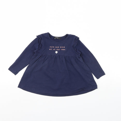 George Girls Blue   Basic Blouse Size 18-24 Months