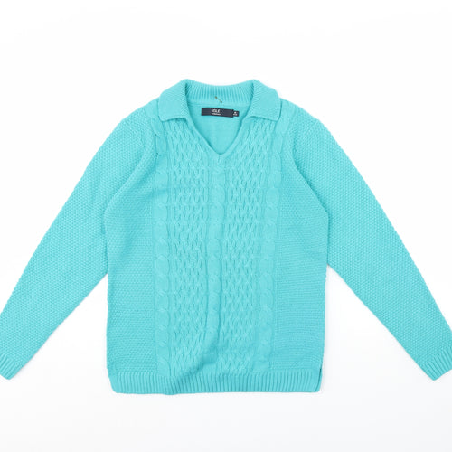 Isle Essentials  Womens Blue   Pullover Jumper Size M