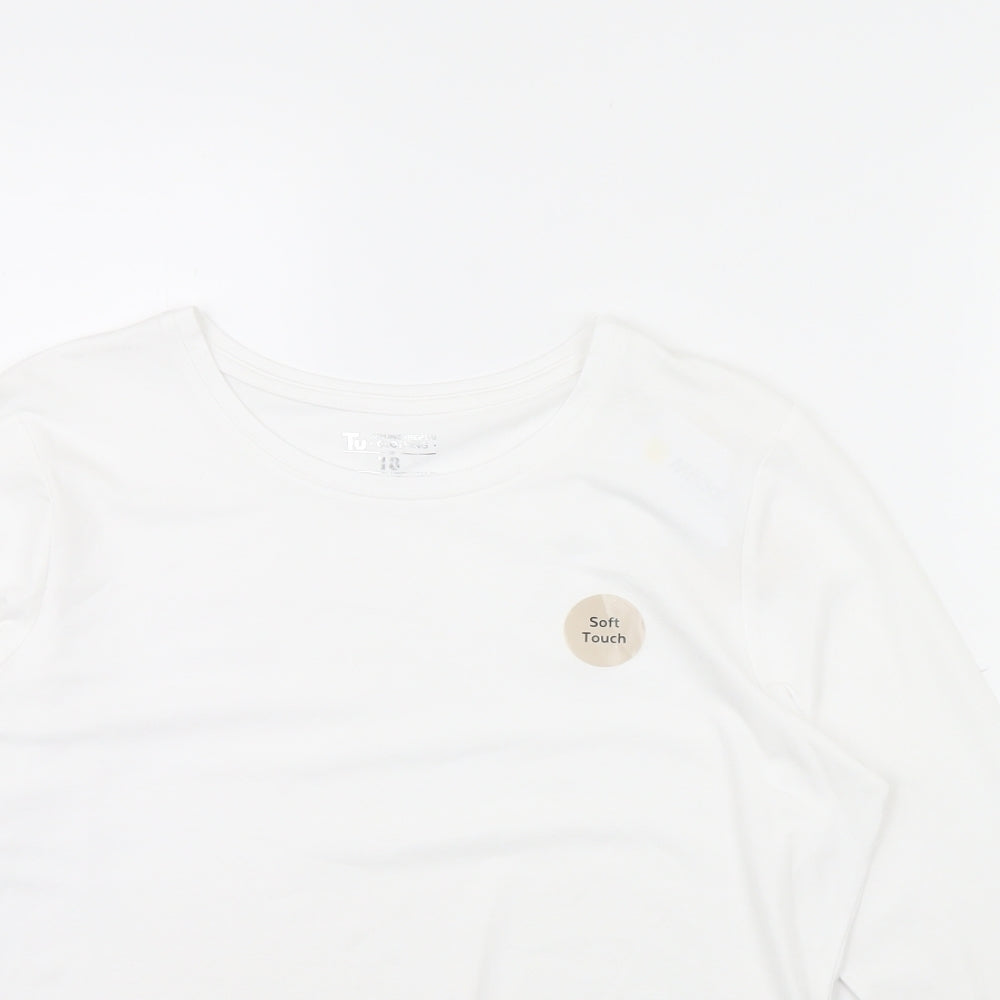 TU Womens White   Basic T-Shirt Size 18