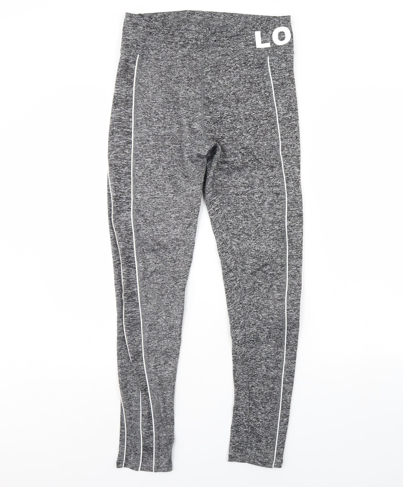 Preworn Womens Grey  Ramie Compression Leggings Size 32 in L29 in