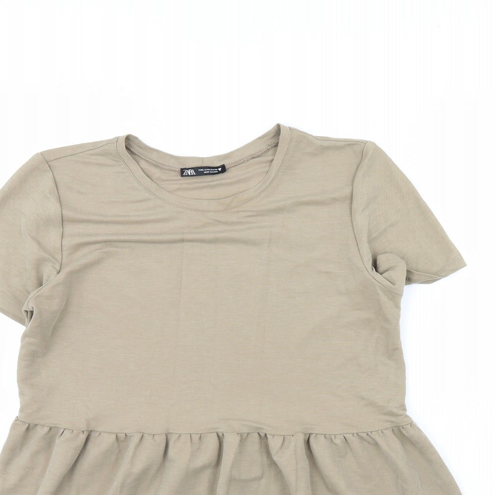 Zara Womens Beige   Basic Blouse Size L