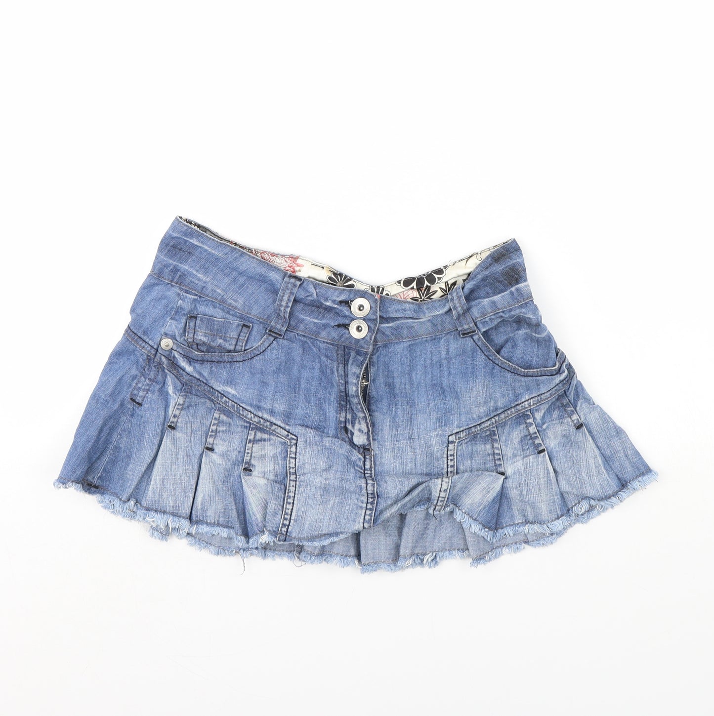 House of Denim Womens Blue  Denim Mini Skirt Size 8