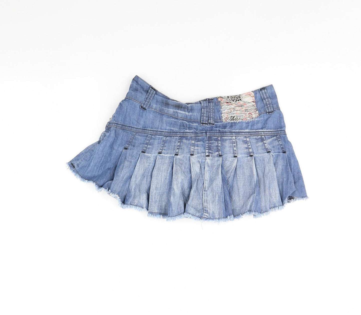 House of Denim Womens Blue  Denim Mini Skirt Size 8