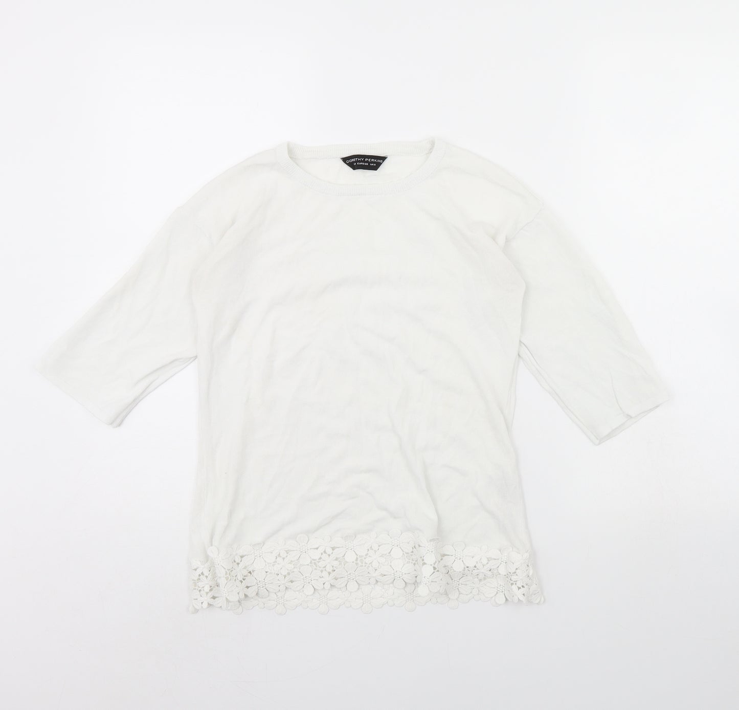 Dorothy Perkins Womens White   Pullover Jumper Size 8