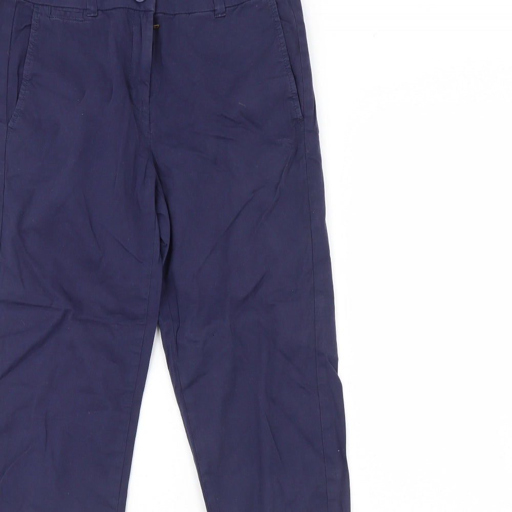 M&S Womens Blue   Capri Trousers Size 10 L30 in