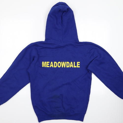 Blue Max Mens Blue   Pullover Hoodie Size S  - Meadowvale Logo Hoody