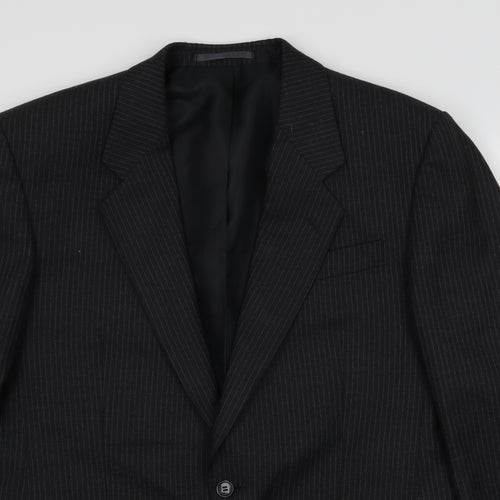 Canada Mens Grey Striped  Jacket Suit Jacket   - Pinstripe Jacket
