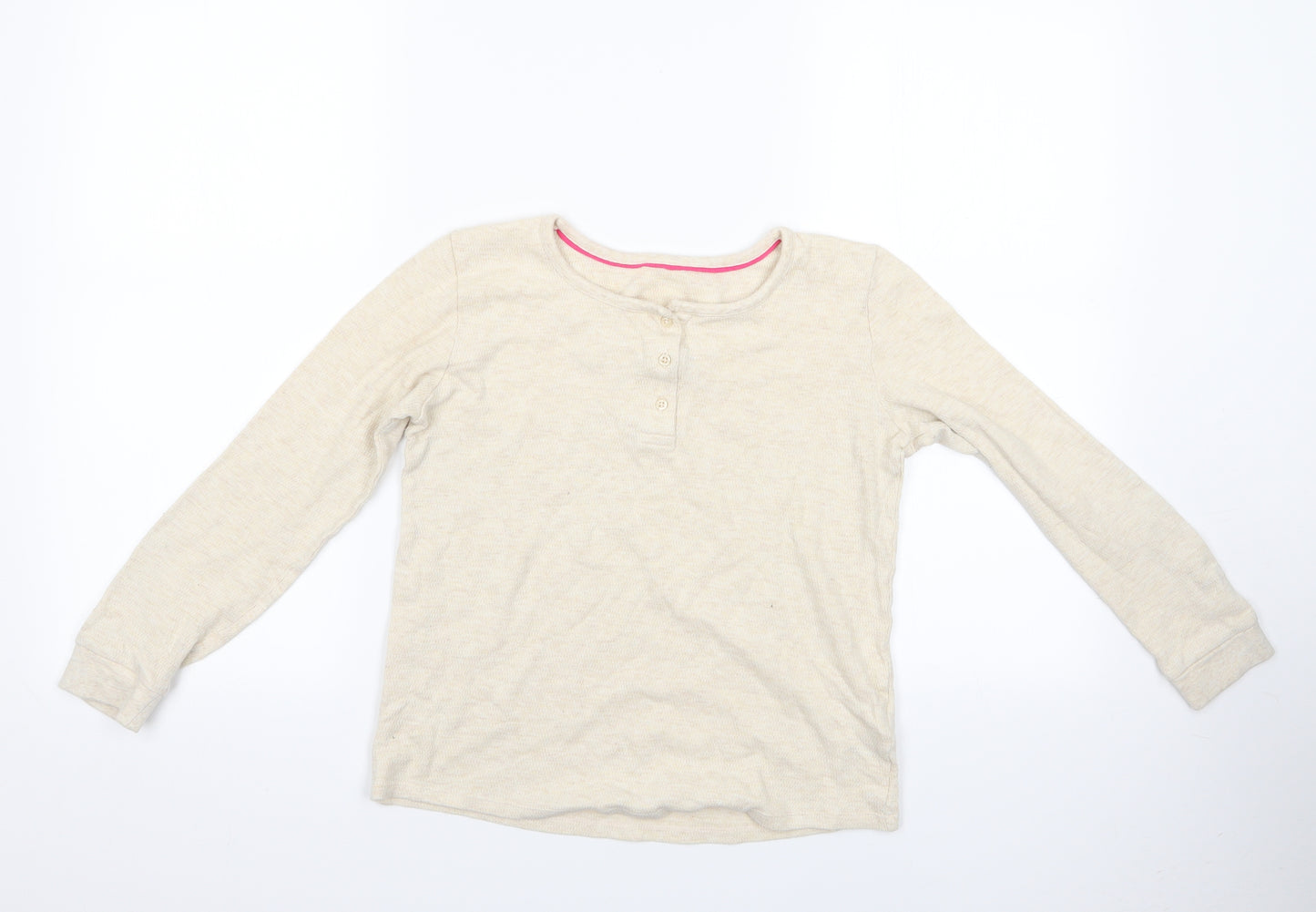 Marks and Spencer Girls Ivory Geometric   Pyjama Top Size 11-12 Years  - Pyjama Top