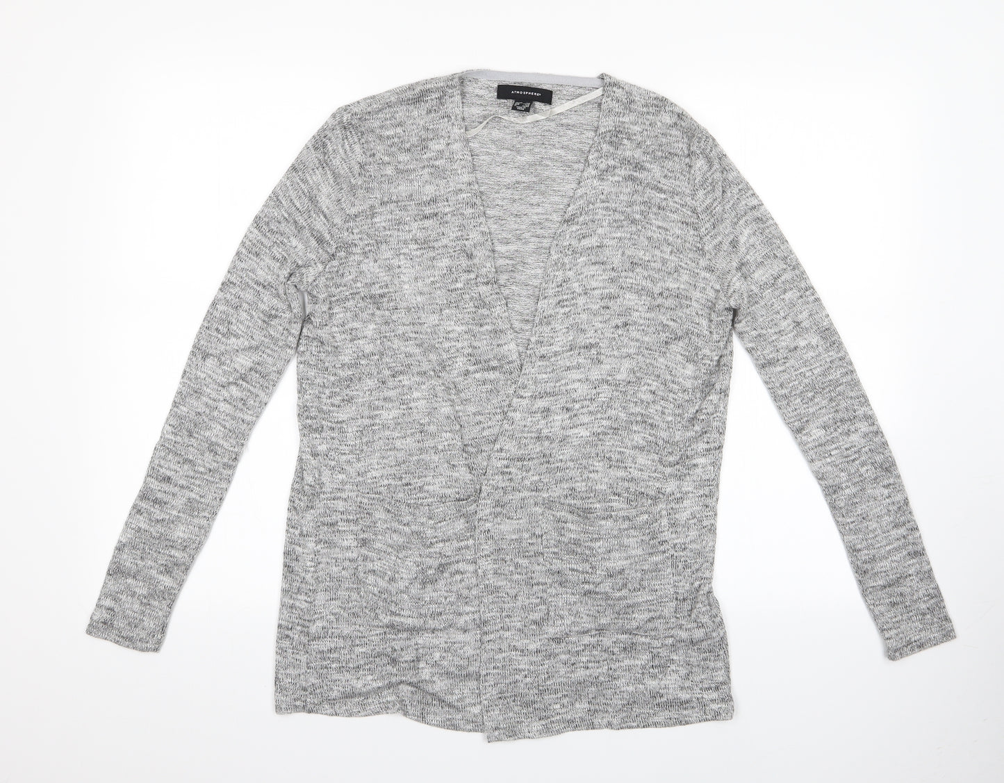 Atmosphere Womens Grey Herringbone  Wrap Jumper Size 6  - Wrap Style Cardigan