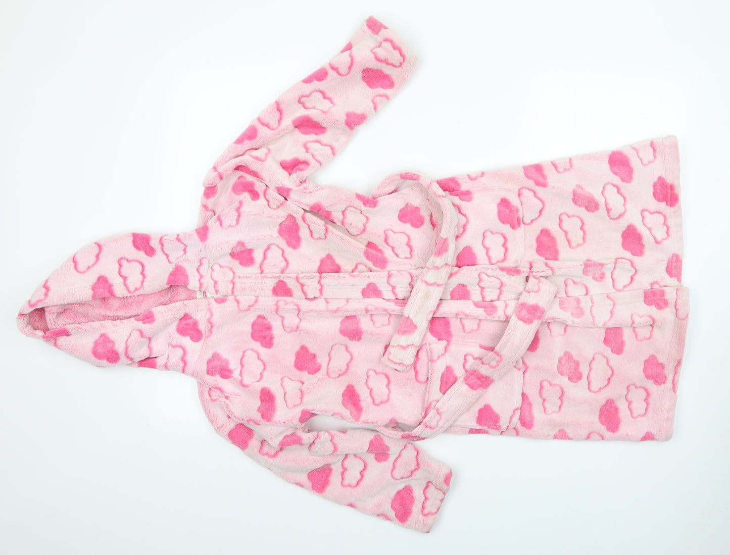 Florence and Fred Girls Pink    Robe Size 7-8 Years  - Cloud Print