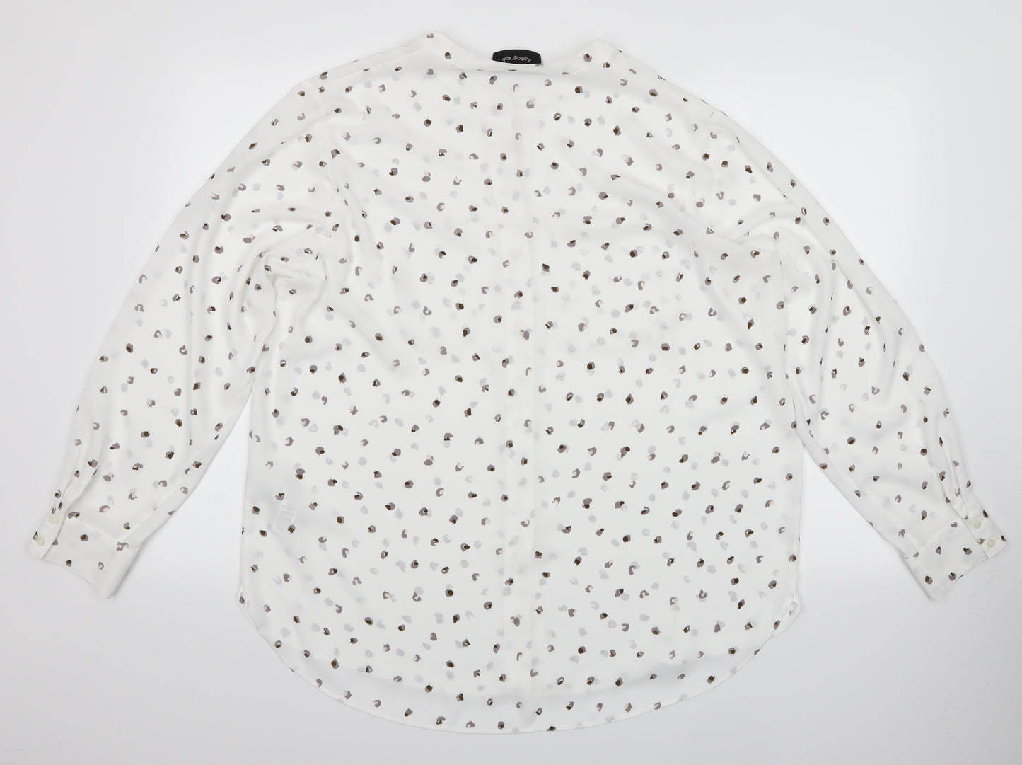 Autograph Womens Multicoloured Polka Dot  Basic Blouse Size 14  - Mandarin Collar