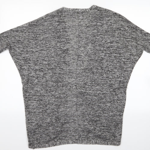 Atmosphere Womens Grey Houndstooth  Wrap Jumper Size XS  - Wrap Carding