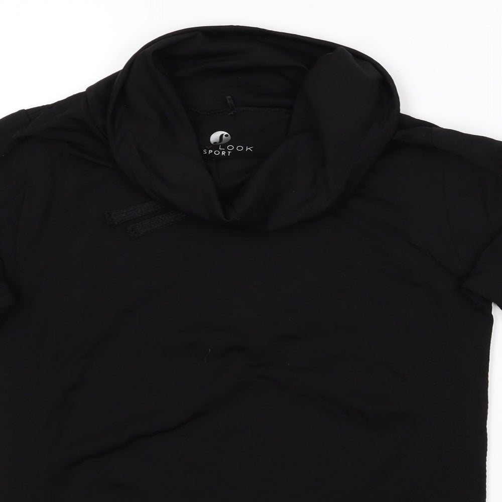 New Look  Mens Black   Pullover Casual Size M  - Sports Top, Cowl Neck with Drawstring