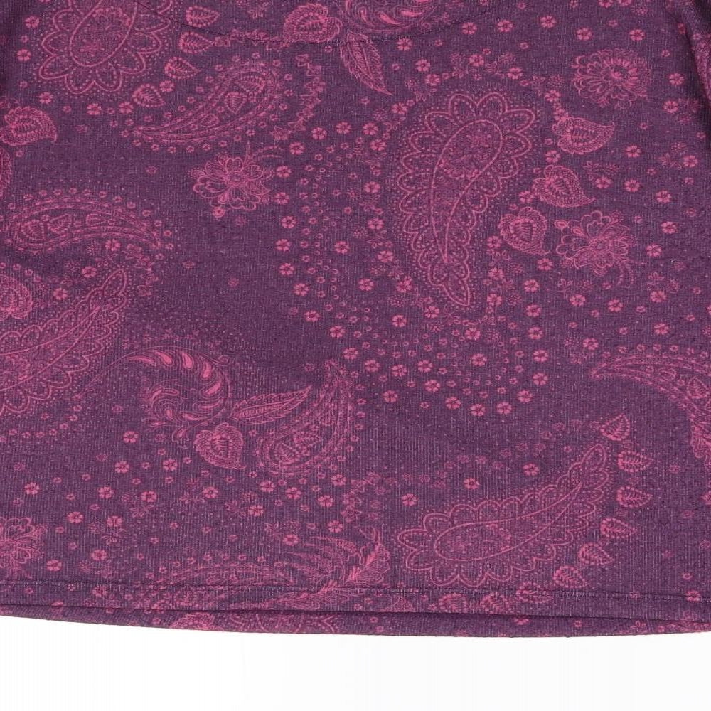 Principles Petites Womens Purple Paisley  Basic Blouse Size 12