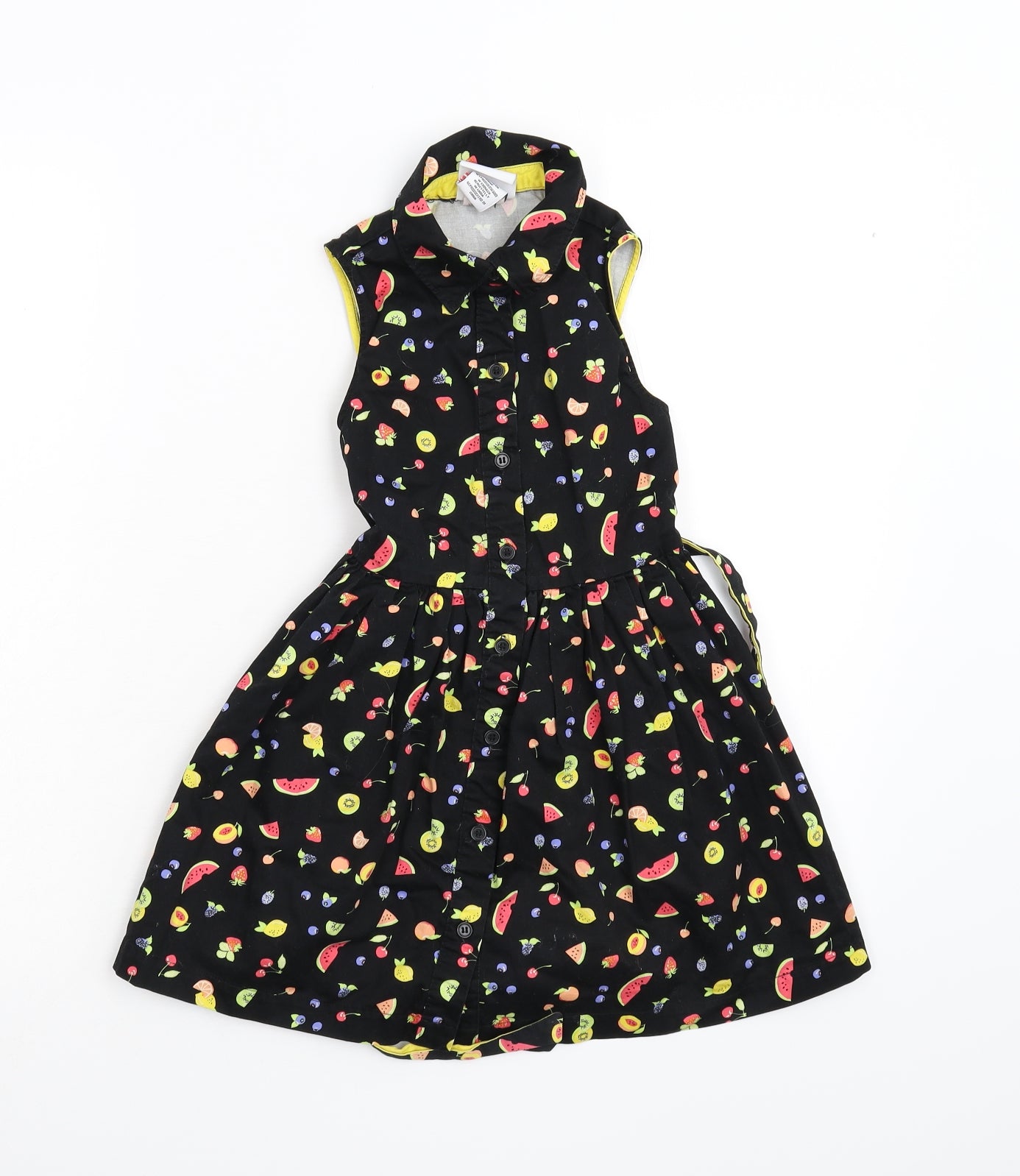 Nula Bug Girls Black Animal Print  Fit & Flare  Size 5-6 Years