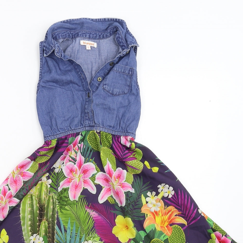 Blue Zoo Girls Multicoloured Floral  Fit & Flare  Size 6 Years
