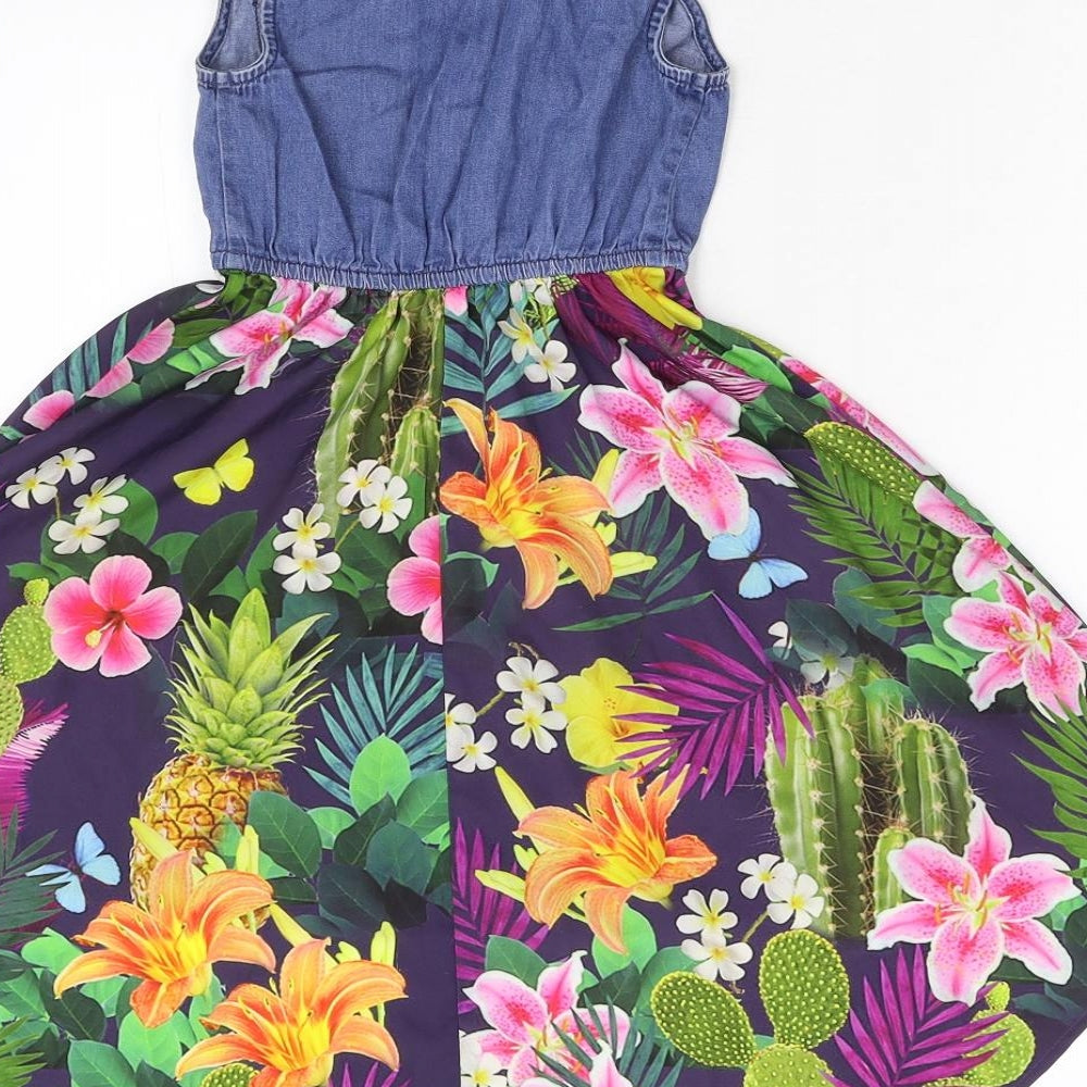 Blue Zoo Girls Multicoloured Floral  Fit & Flare  Size 6 Years