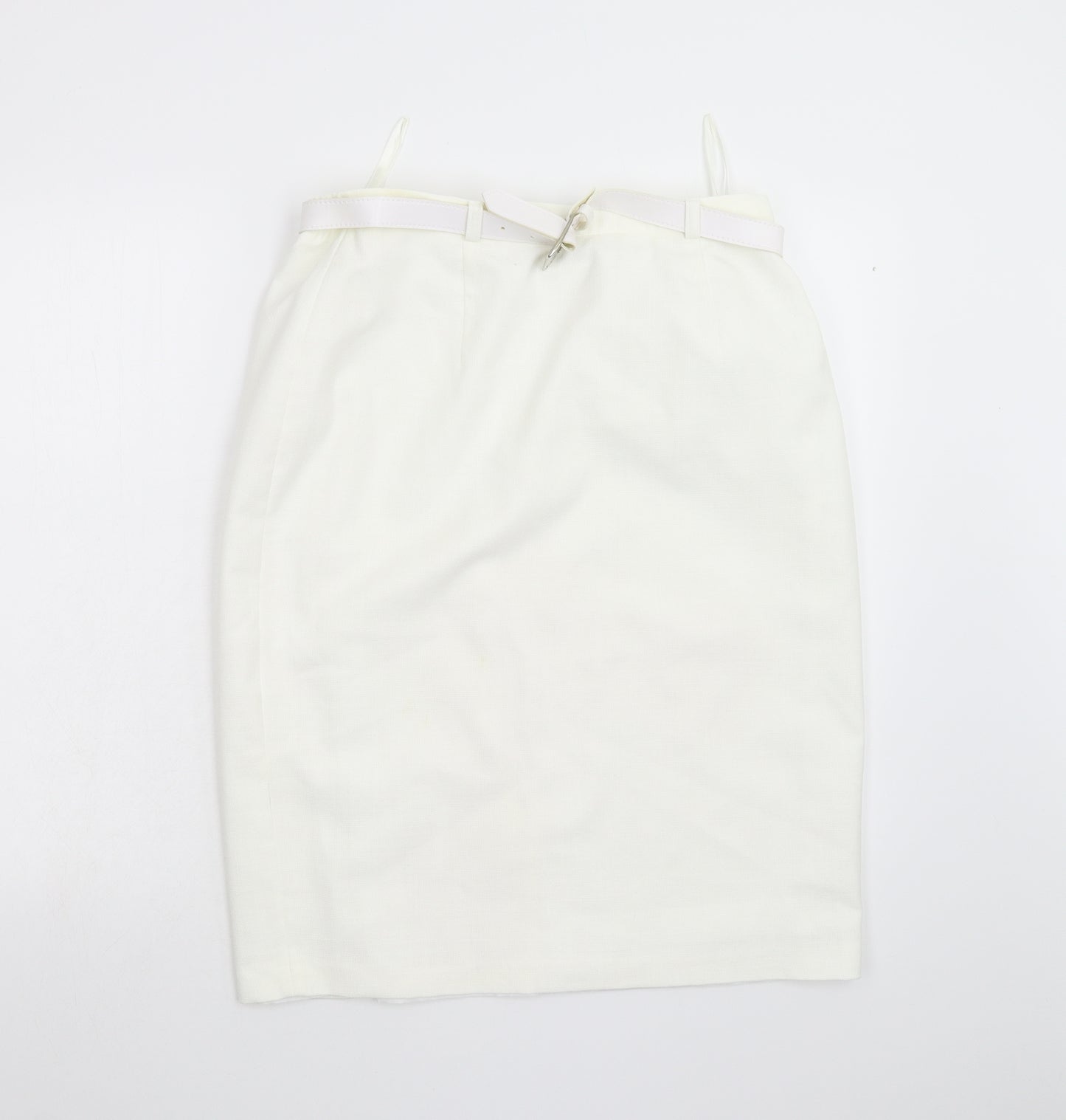Paul Berman Womens Ivory   Straight & Pencil Skirt Size 16