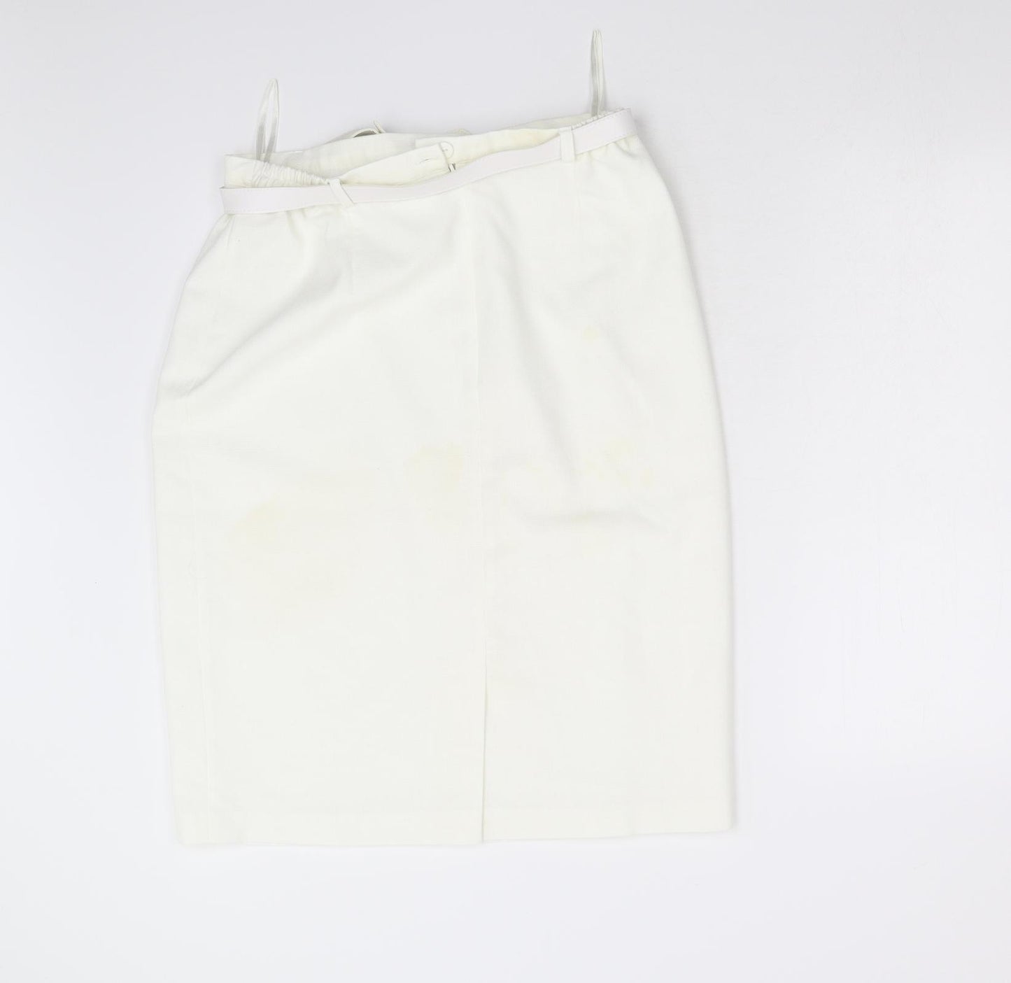 Paul Berman Womens Ivory   Straight & Pencil Skirt Size 16