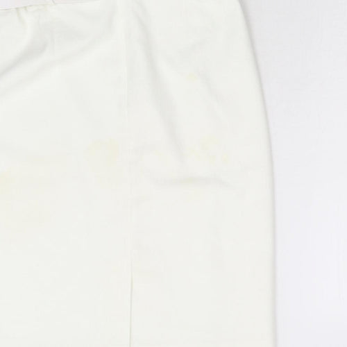 Paul Berman Womens Ivory   Straight & Pencil Skirt Size 16