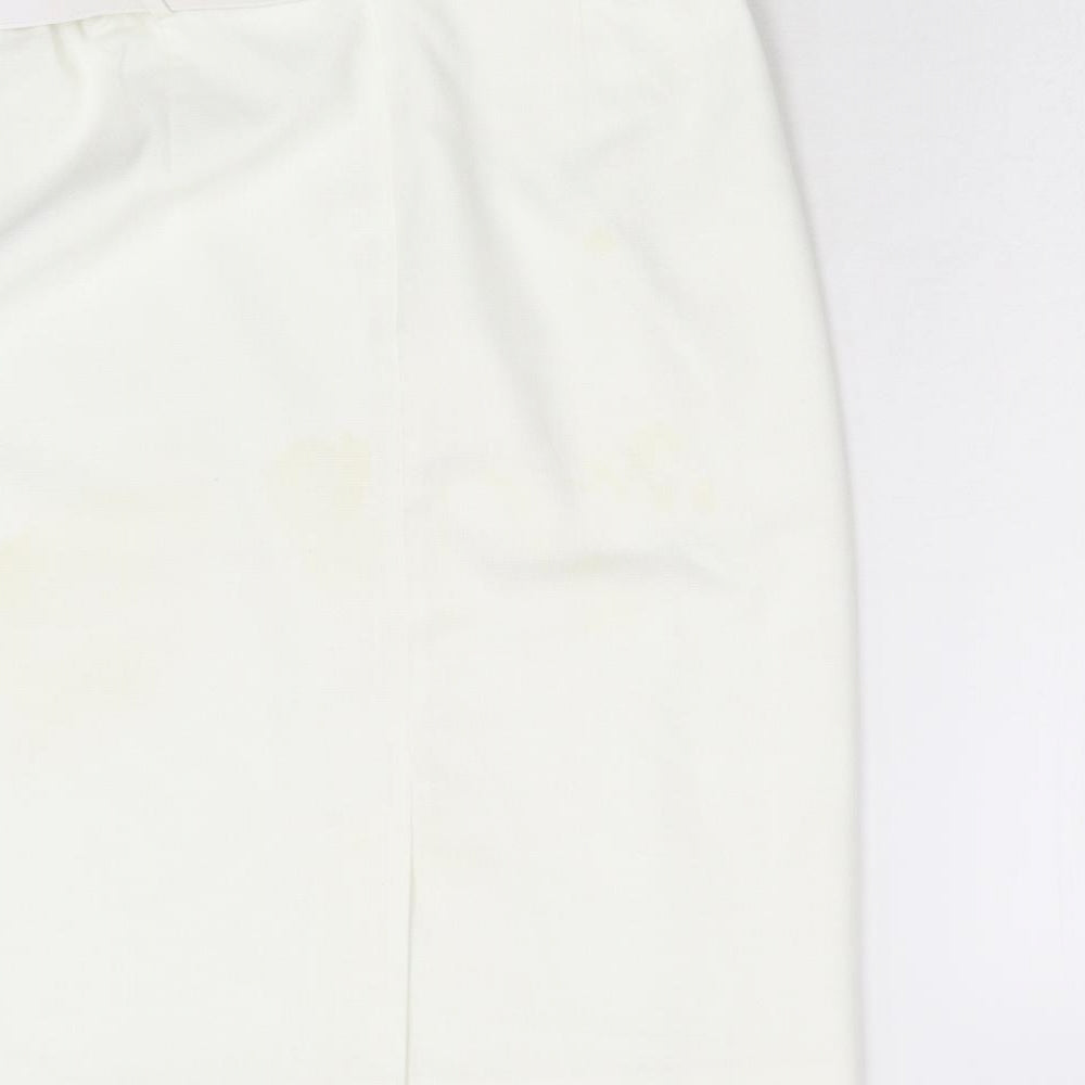 Paul Berman Womens Ivory   Straight & Pencil Skirt Size 16