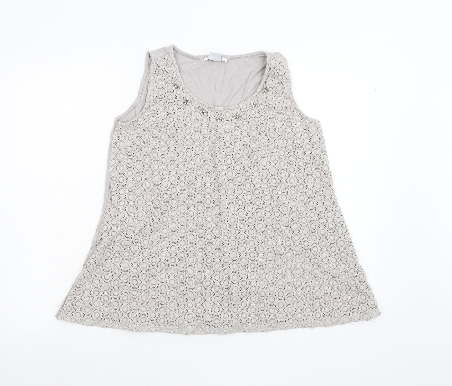 mamas & papas Womens Grey   Basic Tank Size 10