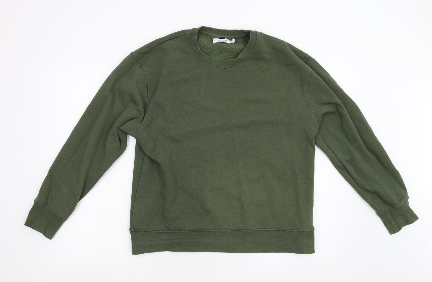 Topman Mens Green   Pullover Sweatshirt Size M