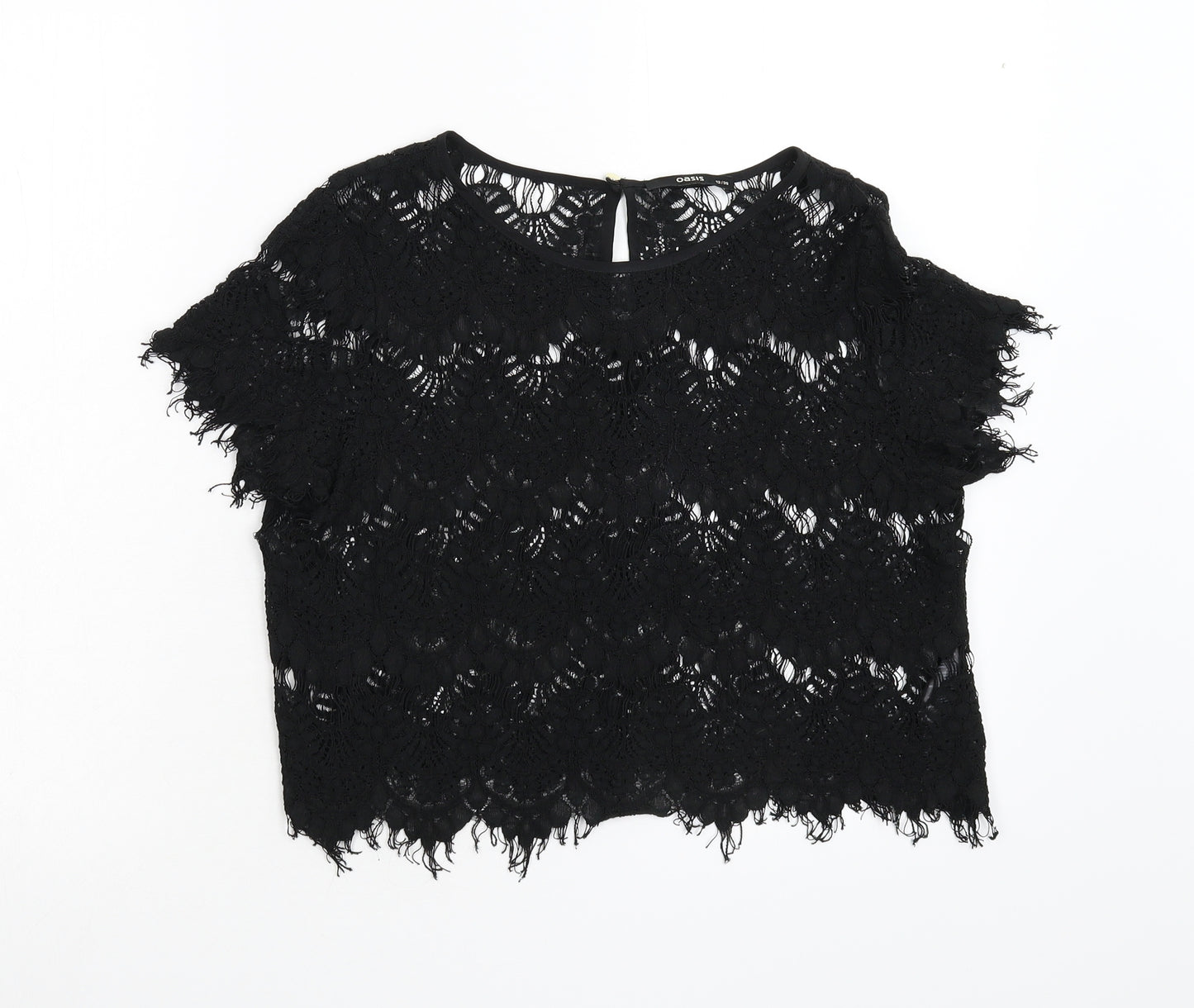 Oasis Womens Black   Basic Blouse Size 12