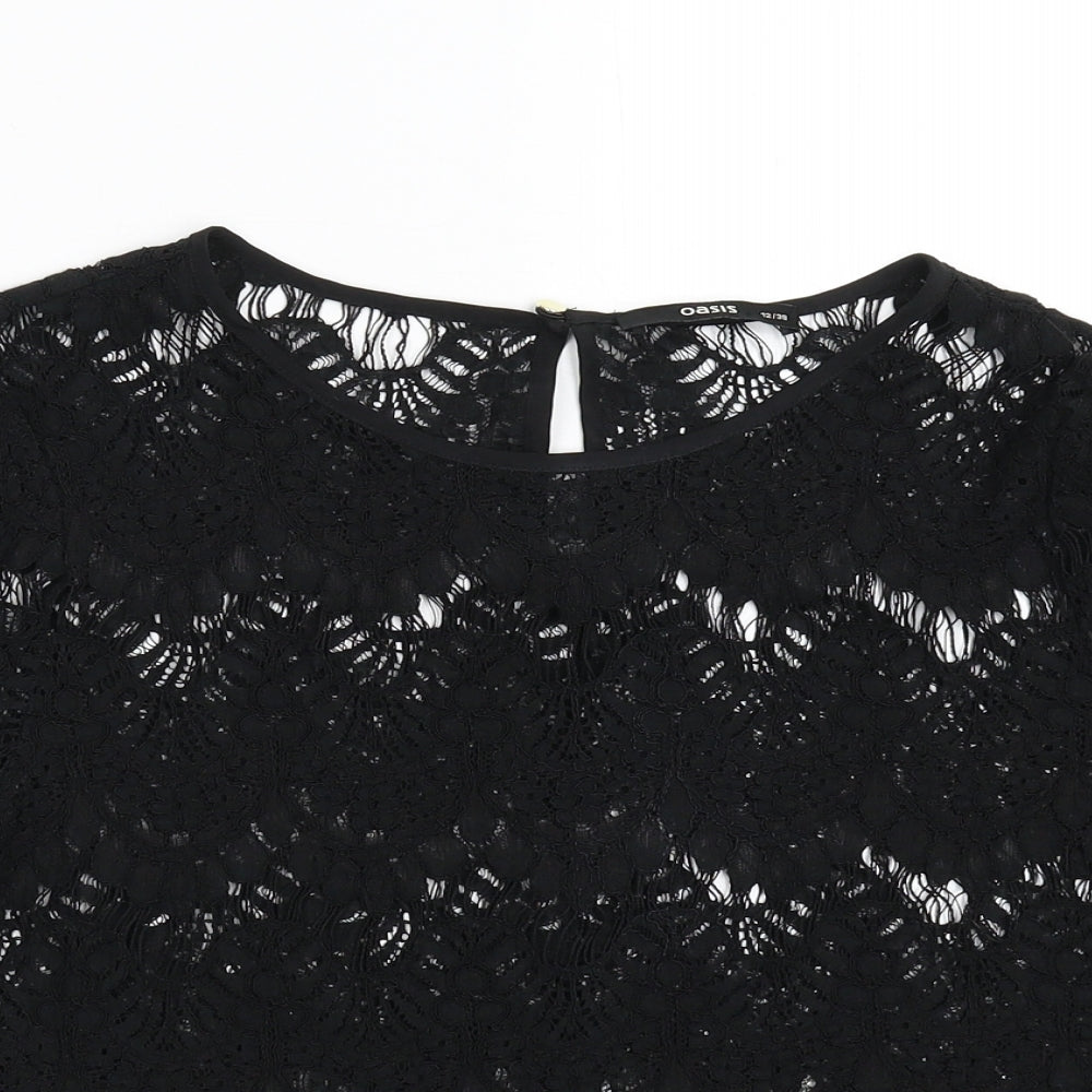 Oasis Womens Black   Basic Blouse Size 12
