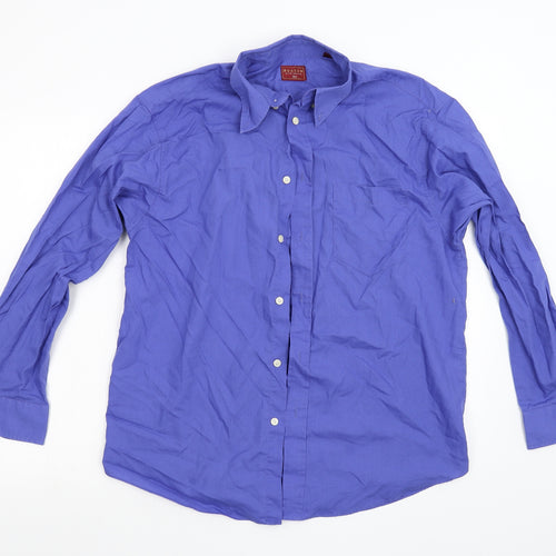 Burton Mens Blue    Button-Up Size 15.5