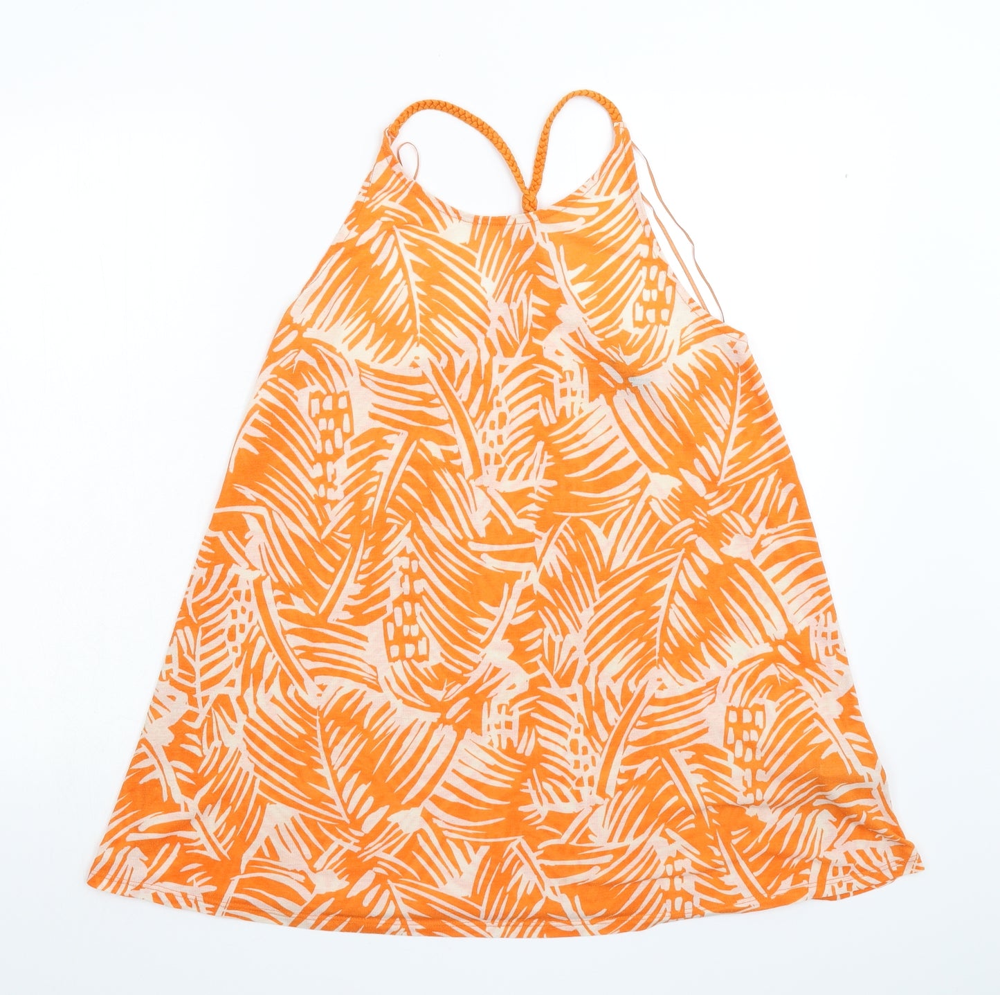 Topshop Womens Orange Floral  Basic Tank Size M