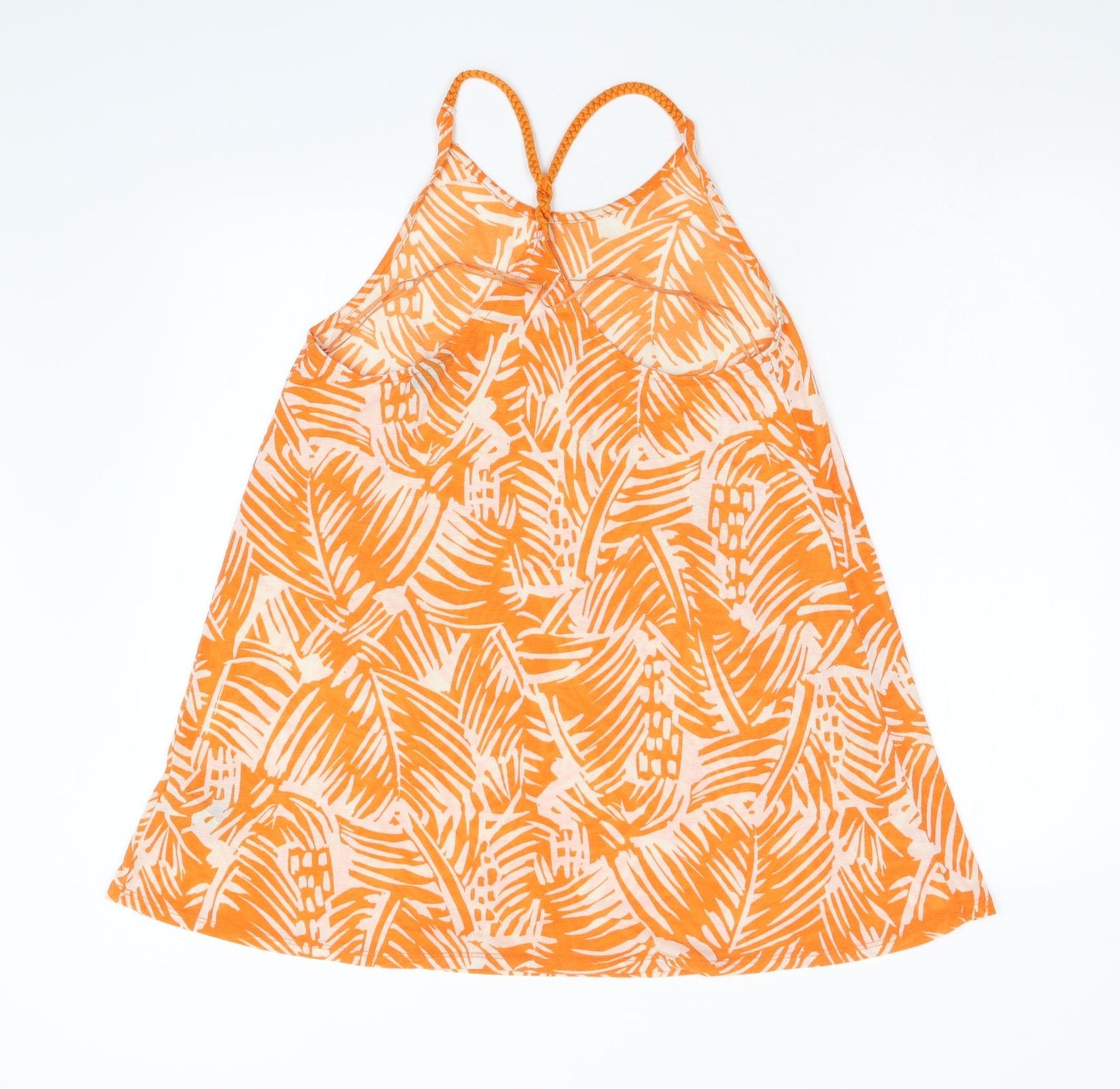 Topshop Womens Orange Floral  Basic Tank Size M