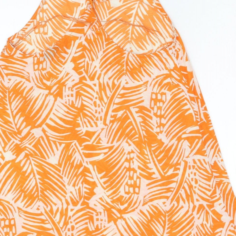 Topshop Womens Orange Floral  Basic Tank Size M