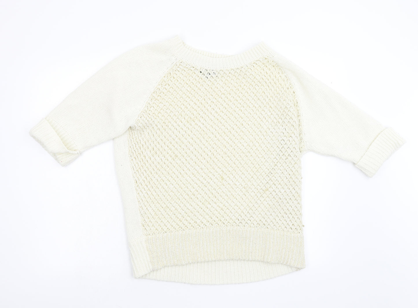 Soon Womens Ivory  Knit Pullover Jumper Size 16