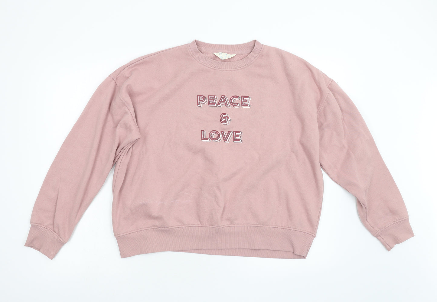 Primark Womens Pink   Pullover Sweatshirt Size M