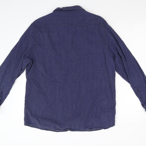 George Mens Blue    Button-Up Size L